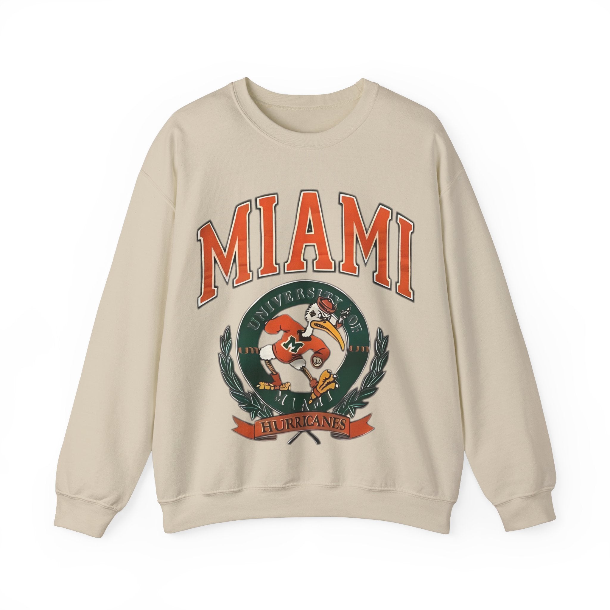 MIAMI HURRICANE TAN VINTAGE SWEATSHIRT