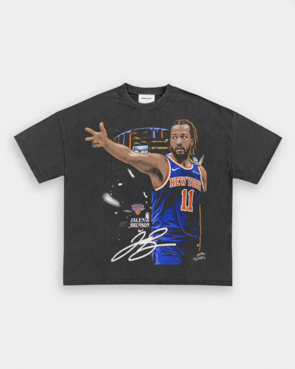VOTY GRAY Jalen Brunson graphic t-shirt front view