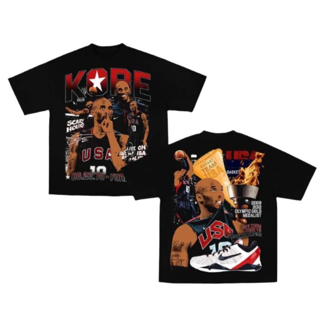 Kobe Bryant "Team USA" Heavyweight Tee - VOTYAirline.BR