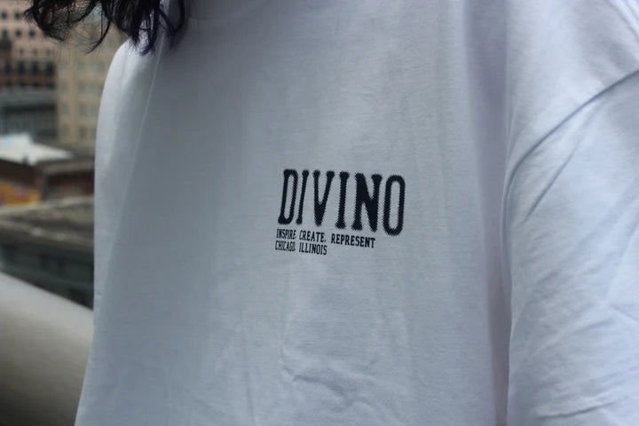 "WHITE DIVINO STUDIOS DOTTED" T-Shirt - VOTYDivino