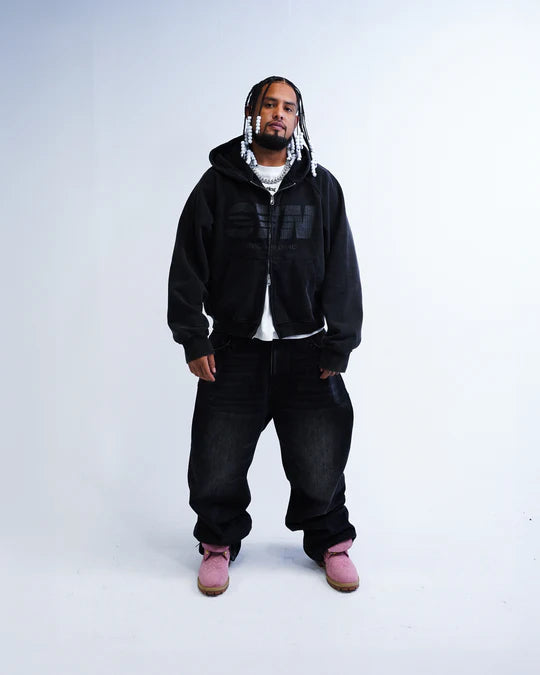 SPEED ZIP UP [WASHED BLACK]