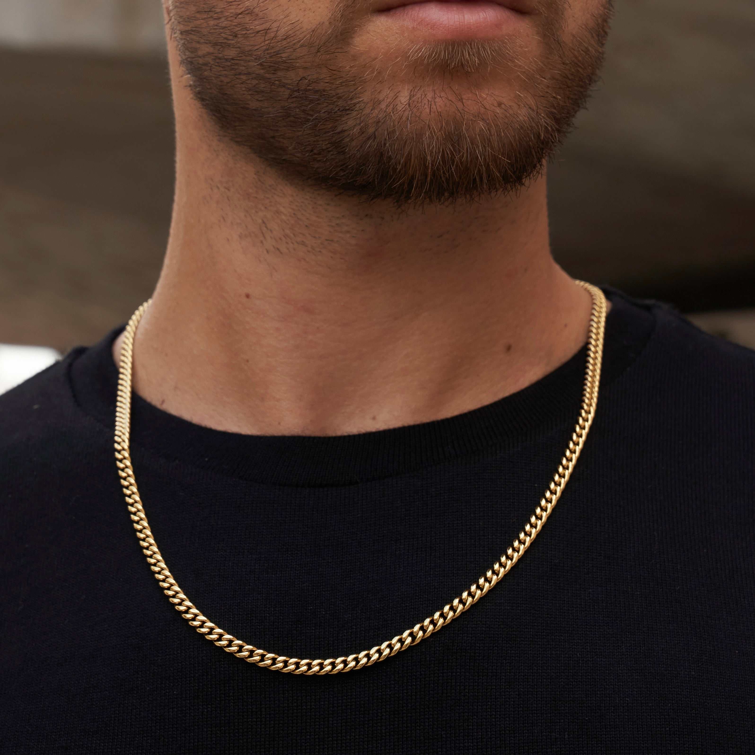 South Beach Cuban Chain in Yellow Gold - 5mm