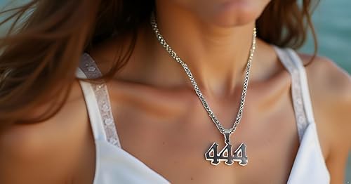 Custom 999Stainless Steel Necklace, Hiphop Punk Rock Pendant Titanium Jewelry, Numerology Gift for Women & Men