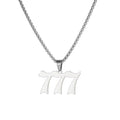 Custom 999Stainless Steel Necklace, Hiphop Punk Rock Pendant Titanium Jewelry, Numerology Gift for Women & Men
