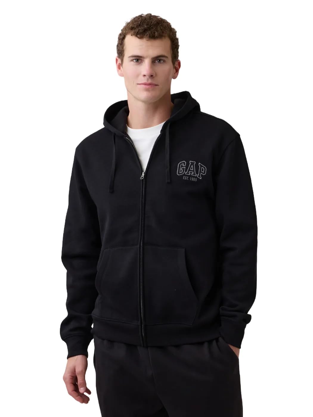 GAP mens Hooded Est. 1969 Logo Full Zip