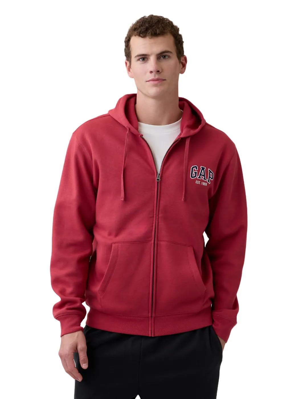 GAP mens Hooded Est. 1969 Logo Full Zip