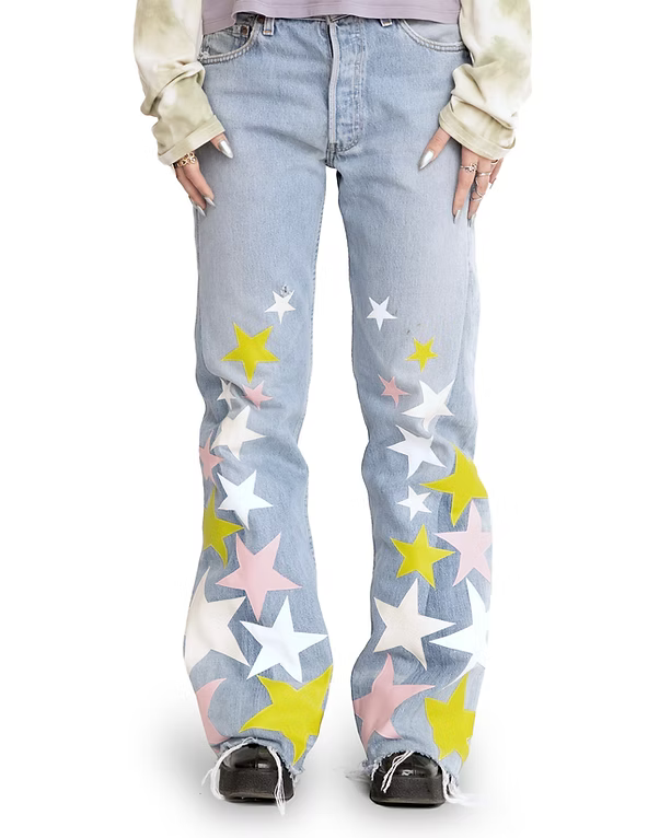 Star Shower Denim Pants