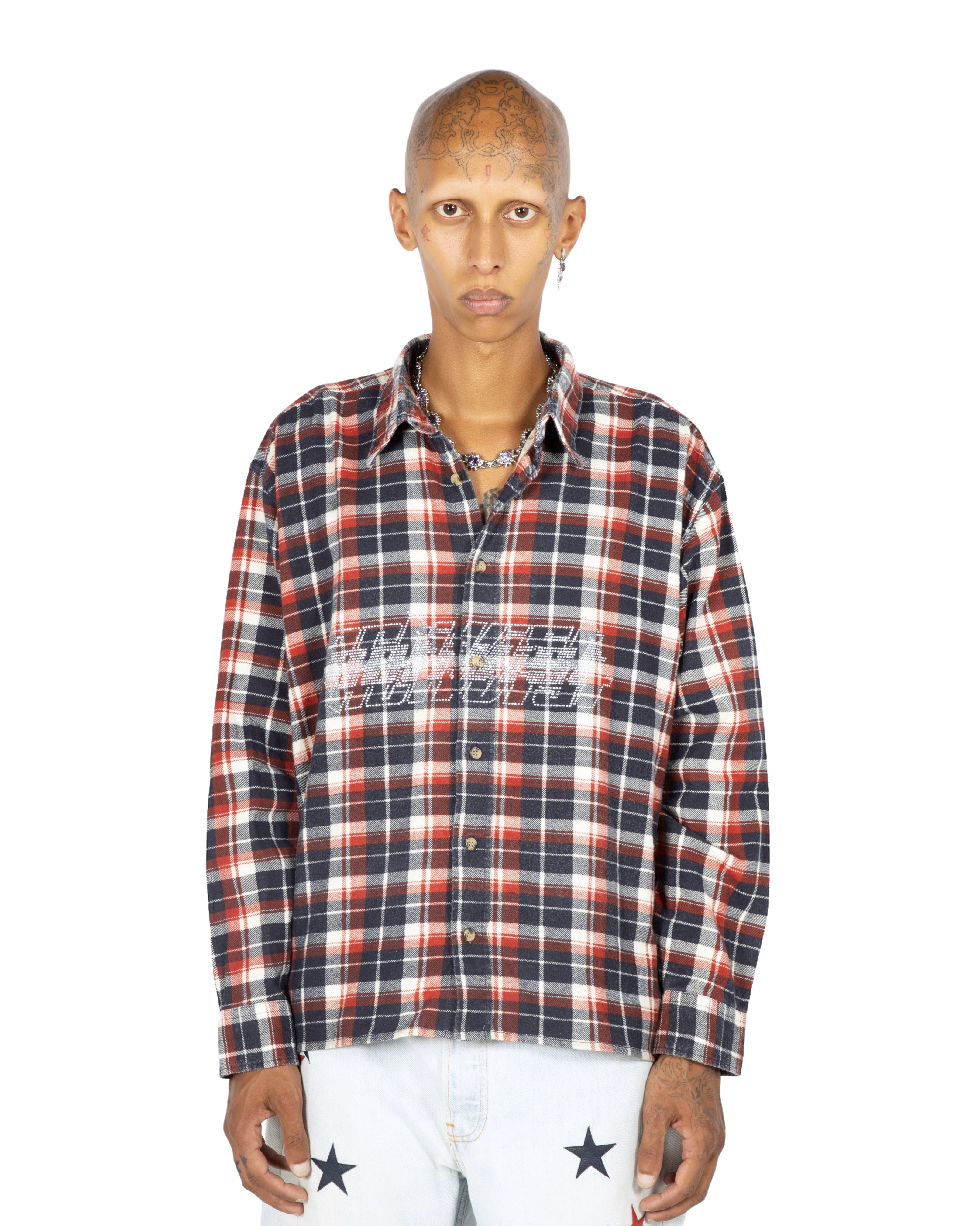 Rhinestones Flannel Shirt