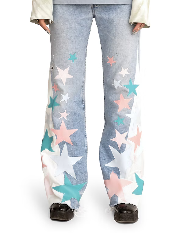 Star Shower Denim Pants