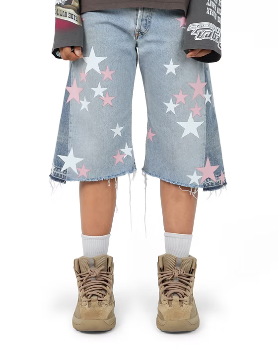 Star Denim Shorts