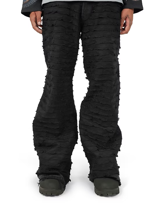 Pleated Denim Pants
