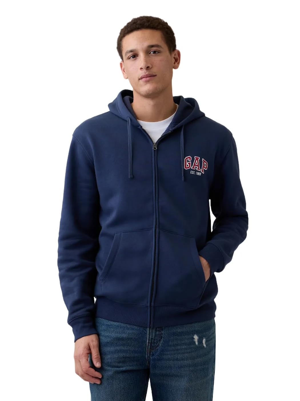 GAP mens Hooded Est. 1969 Logo Full Zip