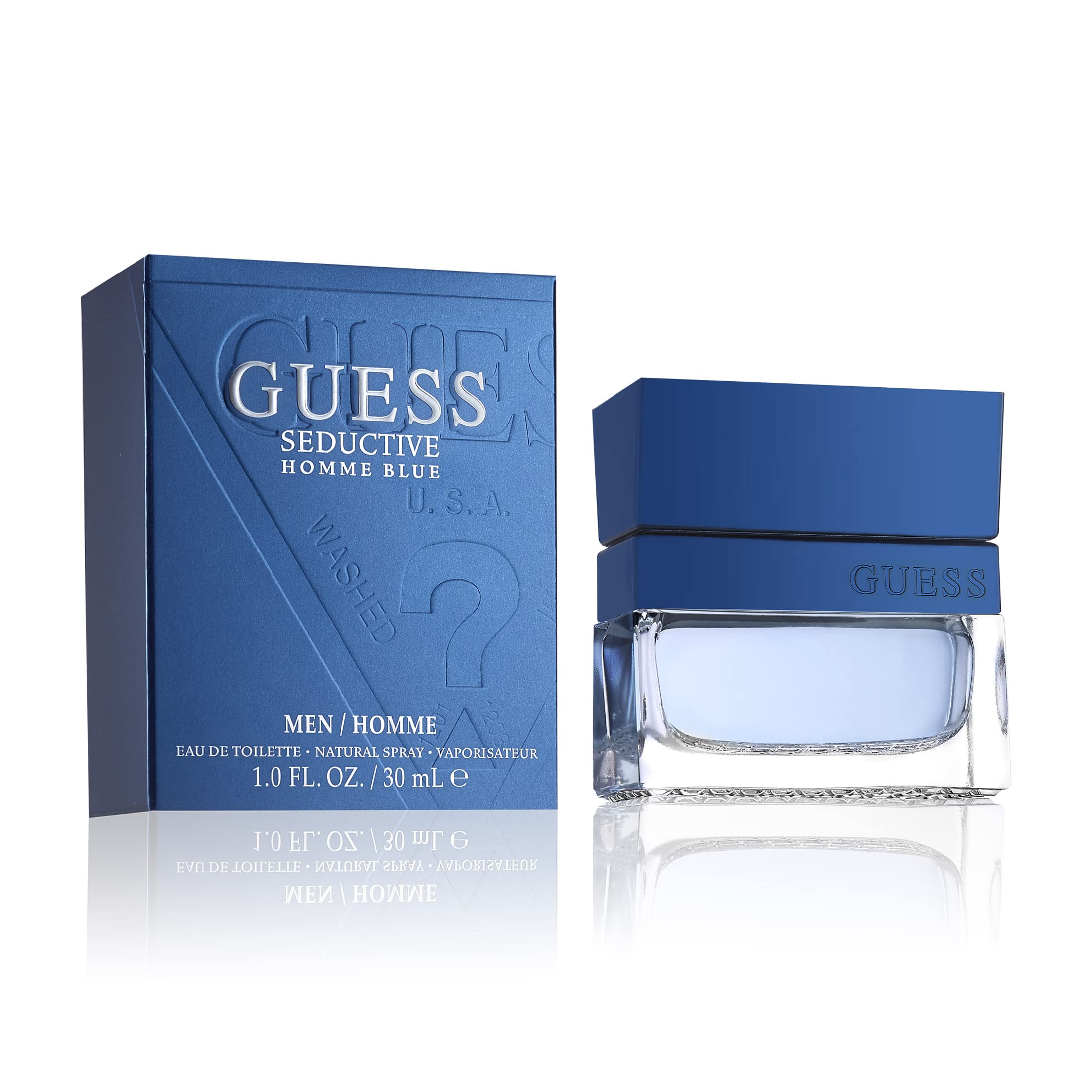 GUESS Fragrance Seductive Homme Blue Eau De Toilette Spray for Men, 3.4 fl oz