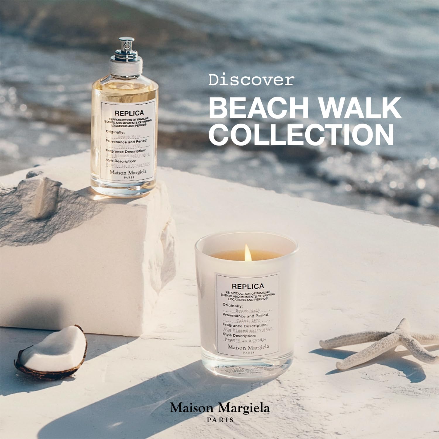 Maison Margiela - Replica - Beachwalk Eau de Toilette - Fresh Fragrance - With Bergamot, Ylang Ylang & Coconut