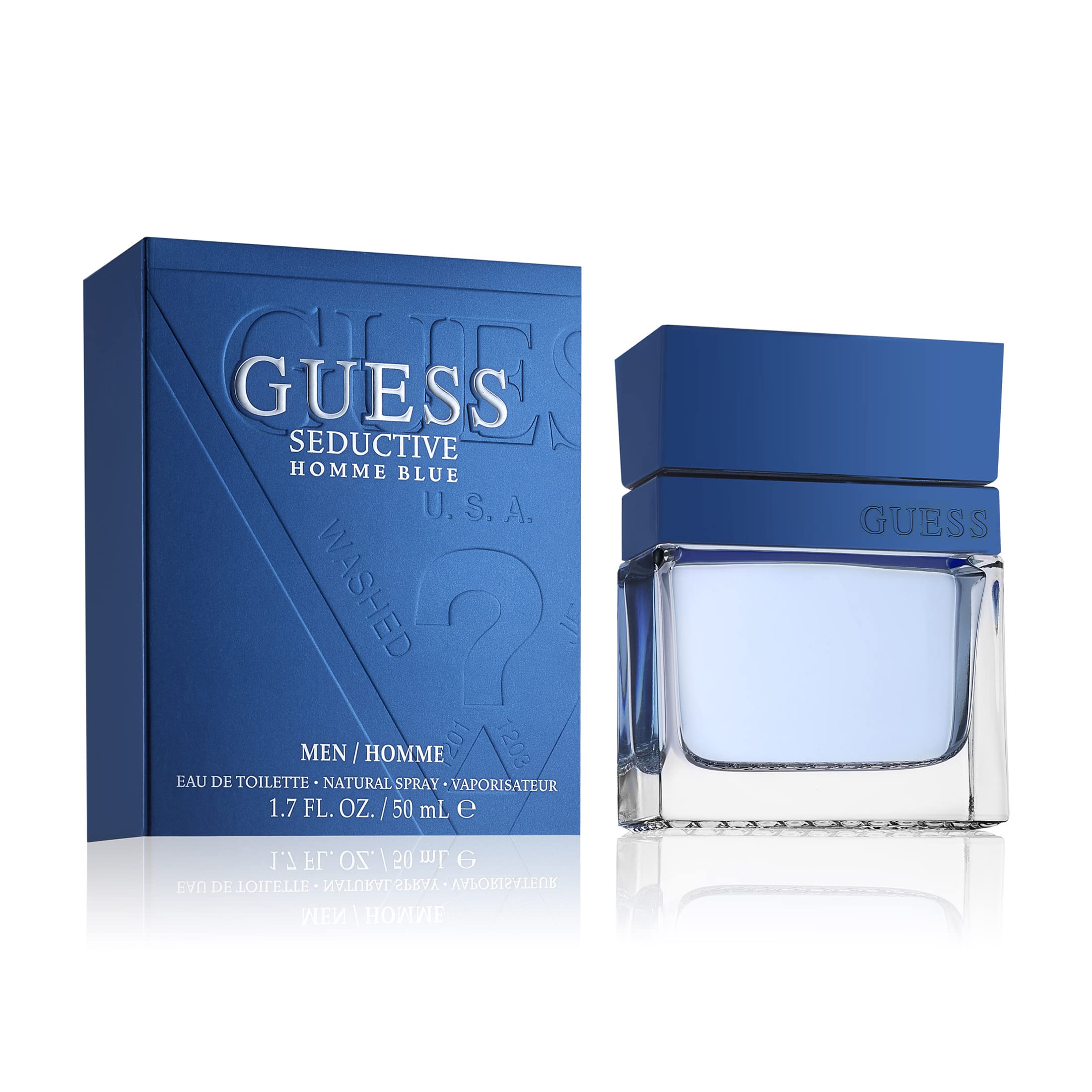 GUESS Fragrance Seductive Homme Blue Eau De Toilette Spray for Men, 3.4 fl oz