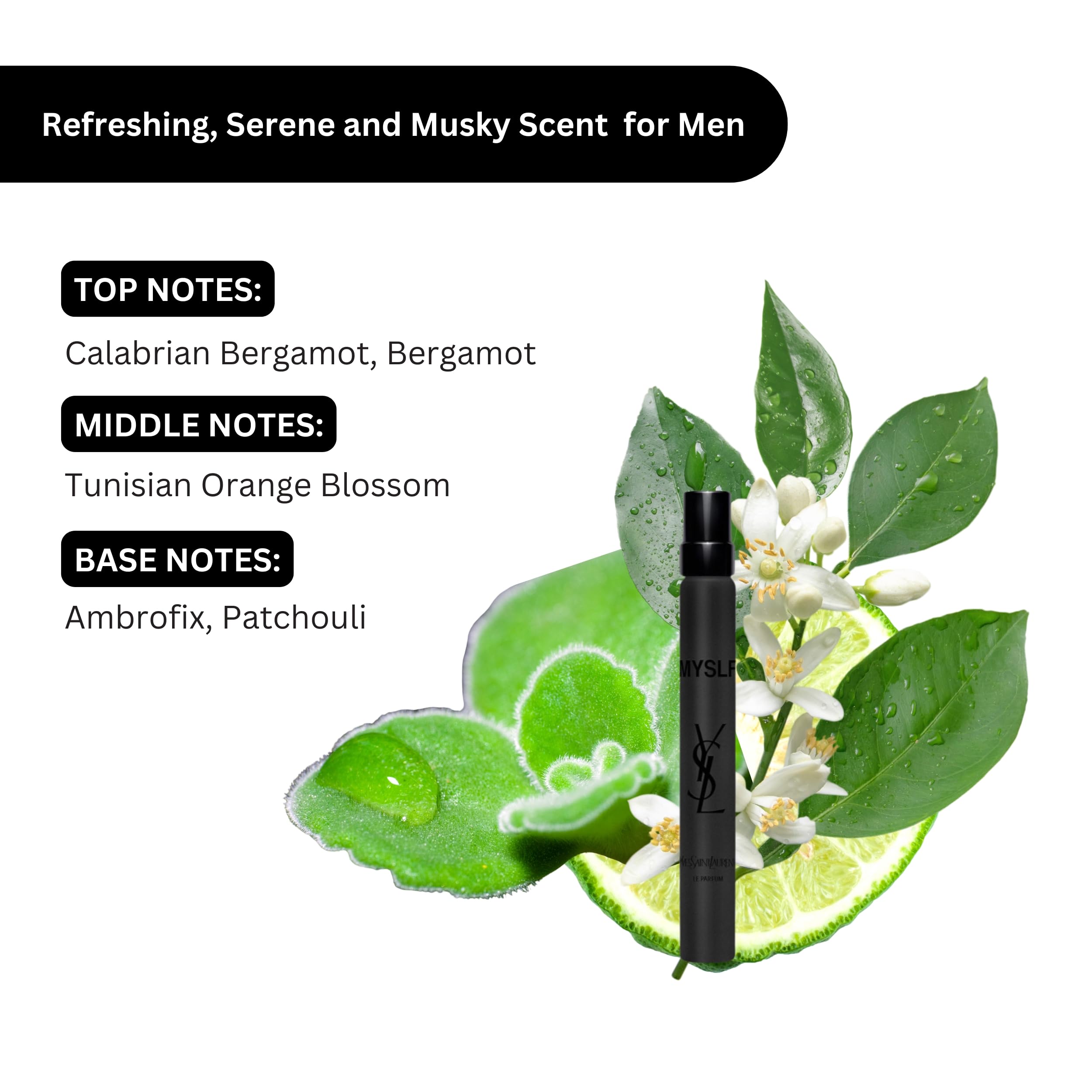 Myslf Le Parfum by Yves Saint Laurent for Men - 3.3 oz EDP Spray (Refillable)