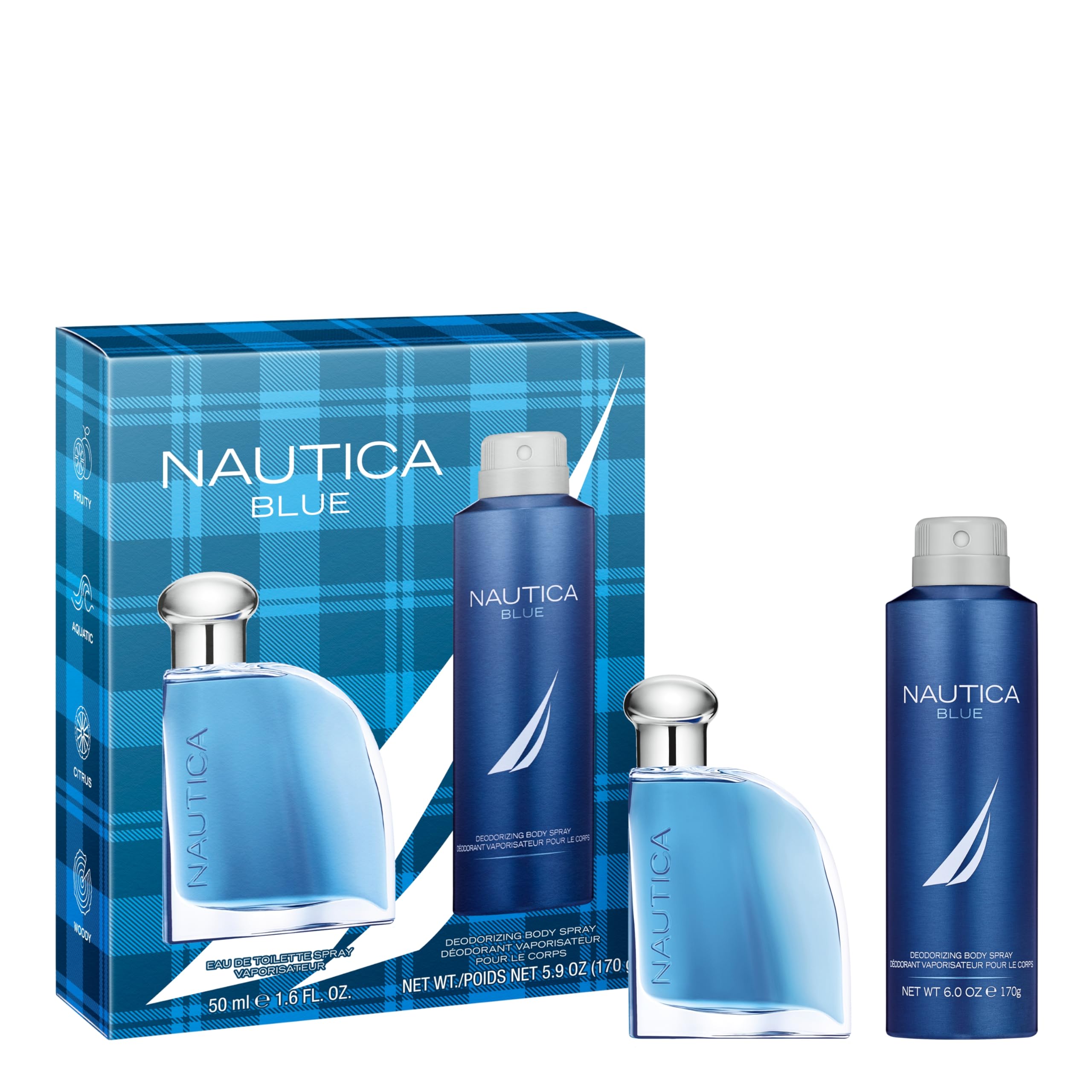 Nautica Blue Eau de Toilette 3.4 fl oz (Pack of 1), Notes of Basil, Jasmine, and Cedarwood, Men's Fragrance, Long Lasting, Everyday Fragrance, Travel Size