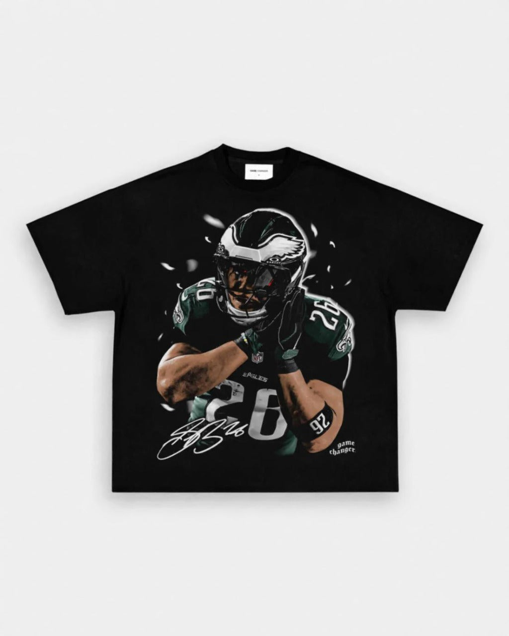 Black Saquon Barkley Philadelphia Eagles graphic t shirt – night night NFL football streetwear VOTY
