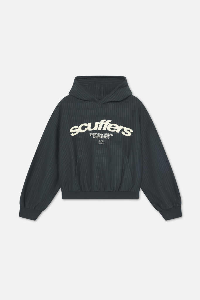 Iconic Dark Green Pinstripe Hoodie