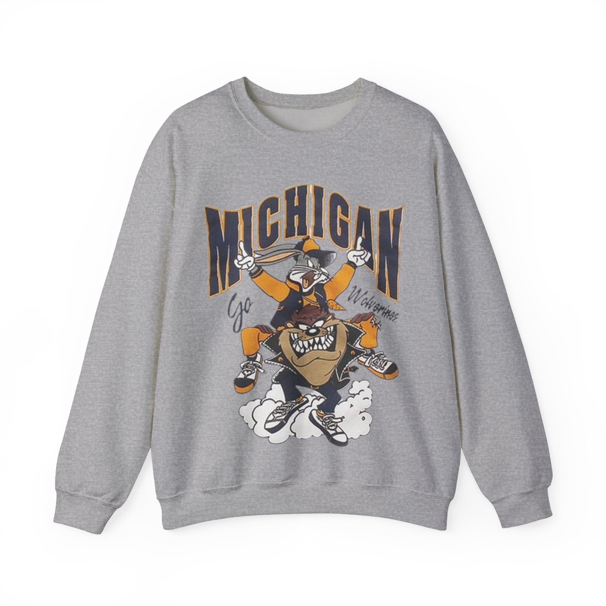 Michigan lonney tunes sweatshirt gray