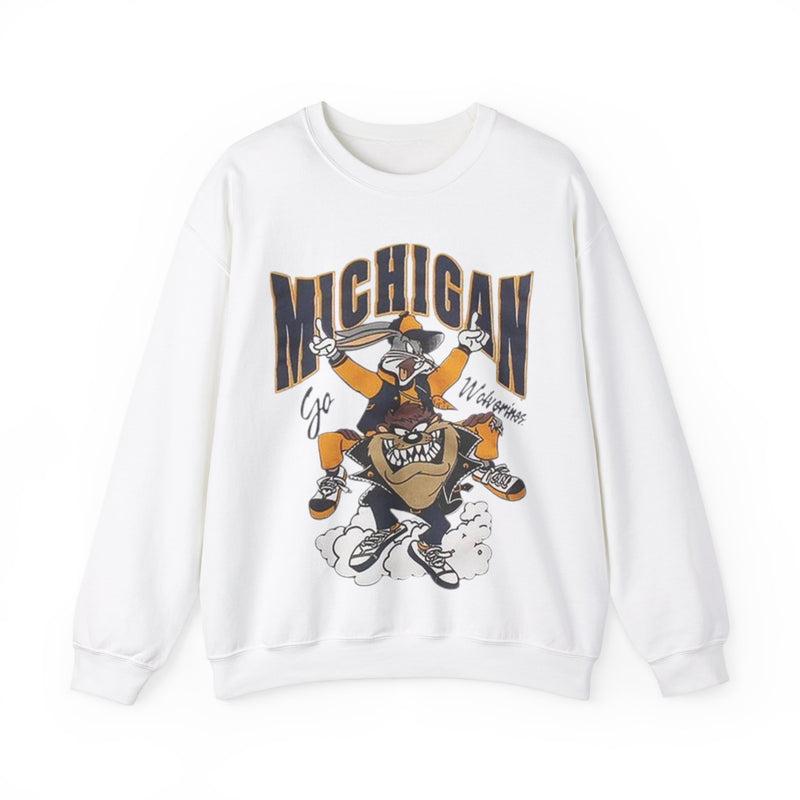 Michigan lonney tunes sweatshirt white
