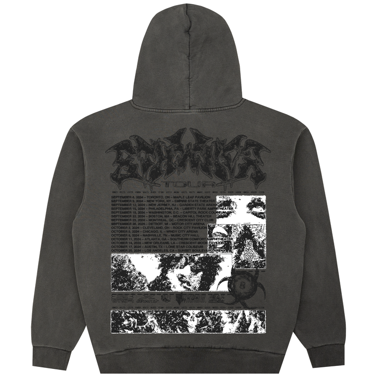 TOUR V2 HOODIE WASHED GREY