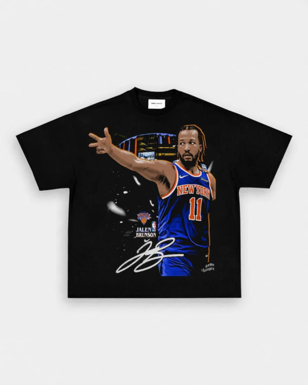 VOTY black Jalen Brunson graphic t-shirt front view