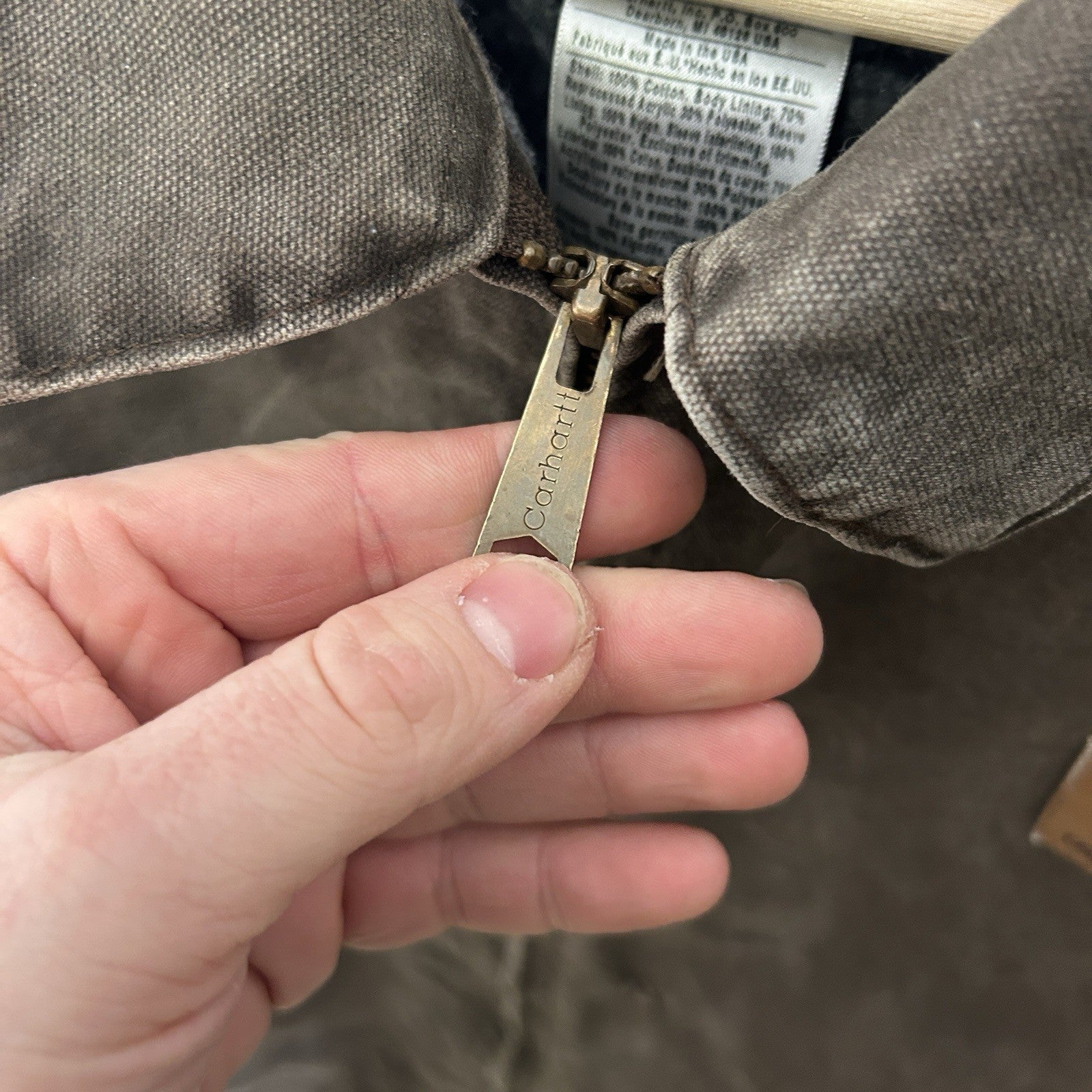 Vintage Carhartt Blanket-Lined Detroit Jacket “Chestnut” J146 CHT Men’s Large