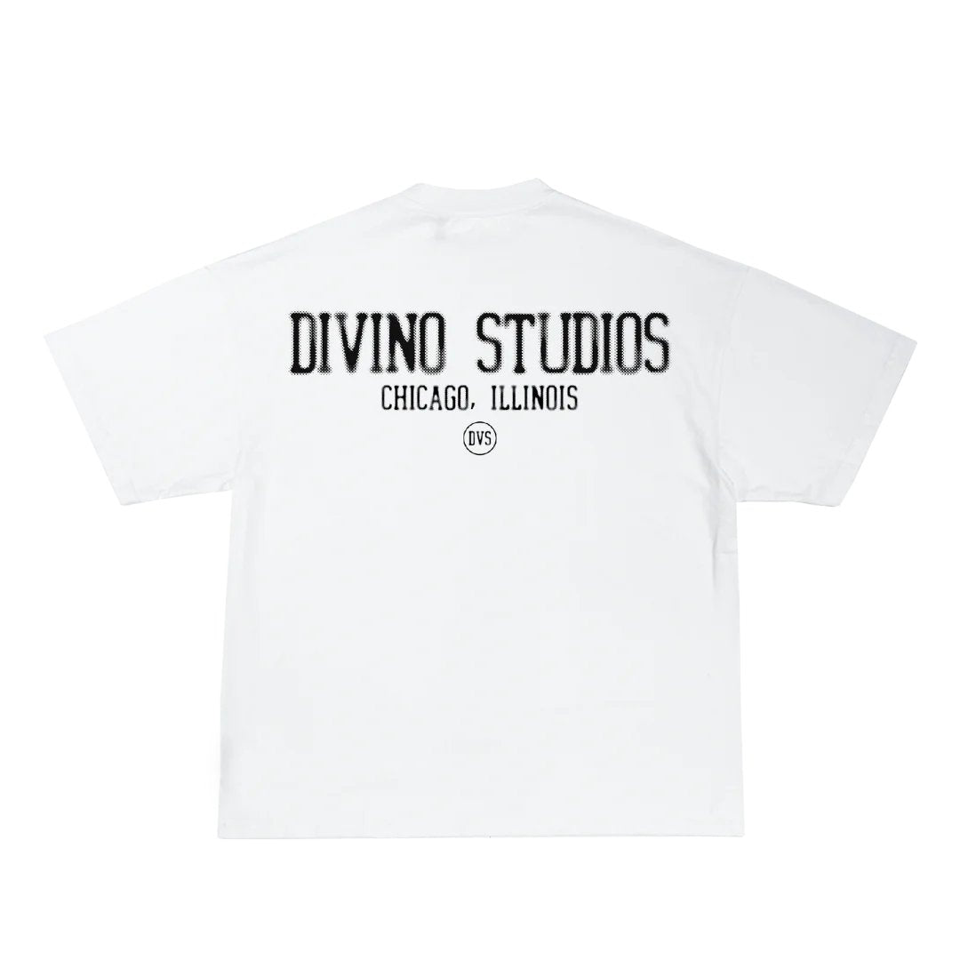 "WHITE DIVINO STUDIOS DOTTED" T-Shirt - VOTYDivino