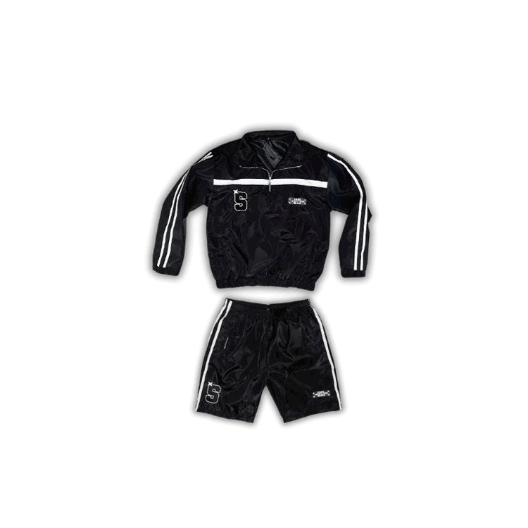 "Windbreaker Short Set" (Black) - VOTYSame24Hours